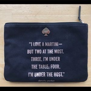 Kate Spade “I Love A Martini” Dorthy Parker clutch